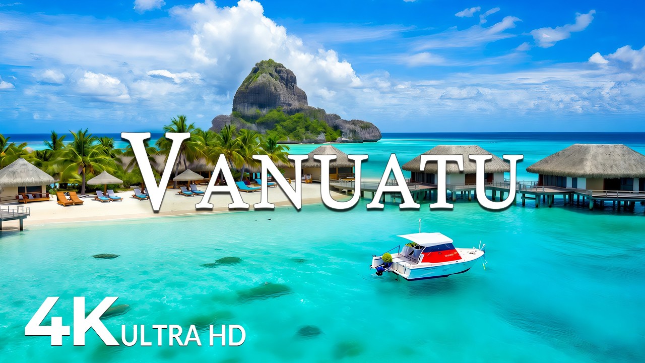 FLYING OVER VANUATU (4K UHD) &ndash; Soothing Music Along With Beautiful Nature Video - 4K Video UHD #5