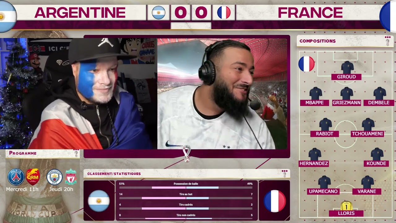 🔴🇦🇷🇫🇷 ARGENTINE - FRANCE LIVE / 🔥🇫🇷ALLEZ LES BLEUS! 🏆 / FINALE COUPE DU MONDE 2022 / WORLD CUP
