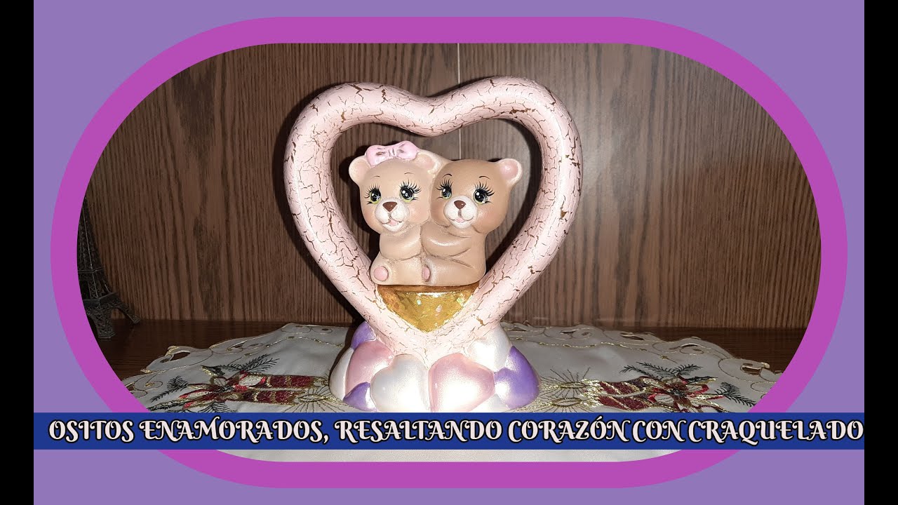 Pinta cerámica: Ositos enamorados | Craquelado