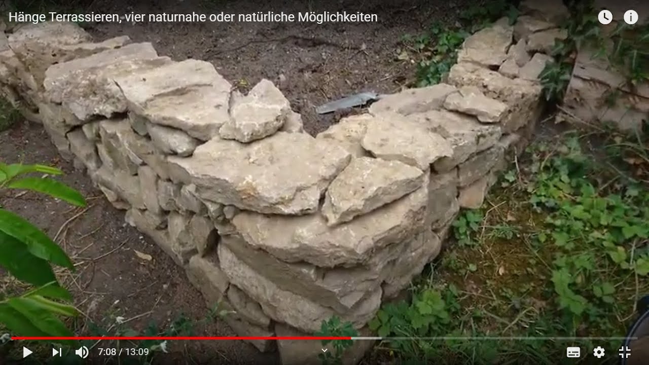 Hänge Terrassieren, vier naturnahe oder natürliche Möglichkeiten