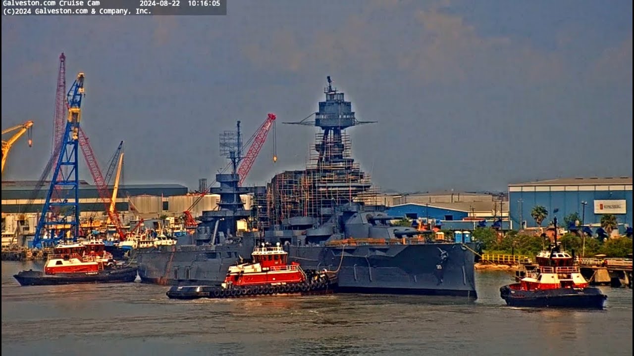 Battleship Texas Move, Part 1 (August 22, 2024)