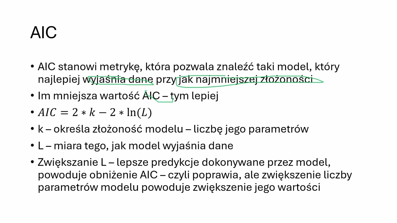 Kryteria AIC i GAIC. Kurs Statystyki w języku R