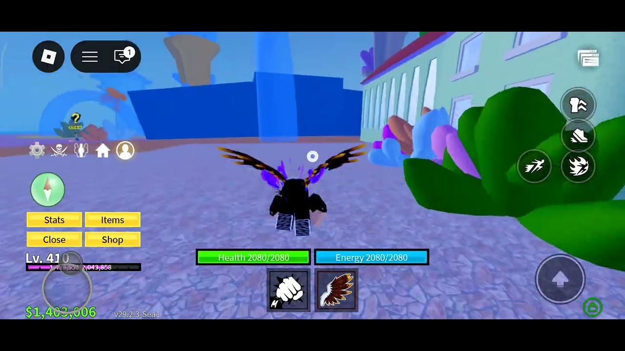 playing blox fruit:)