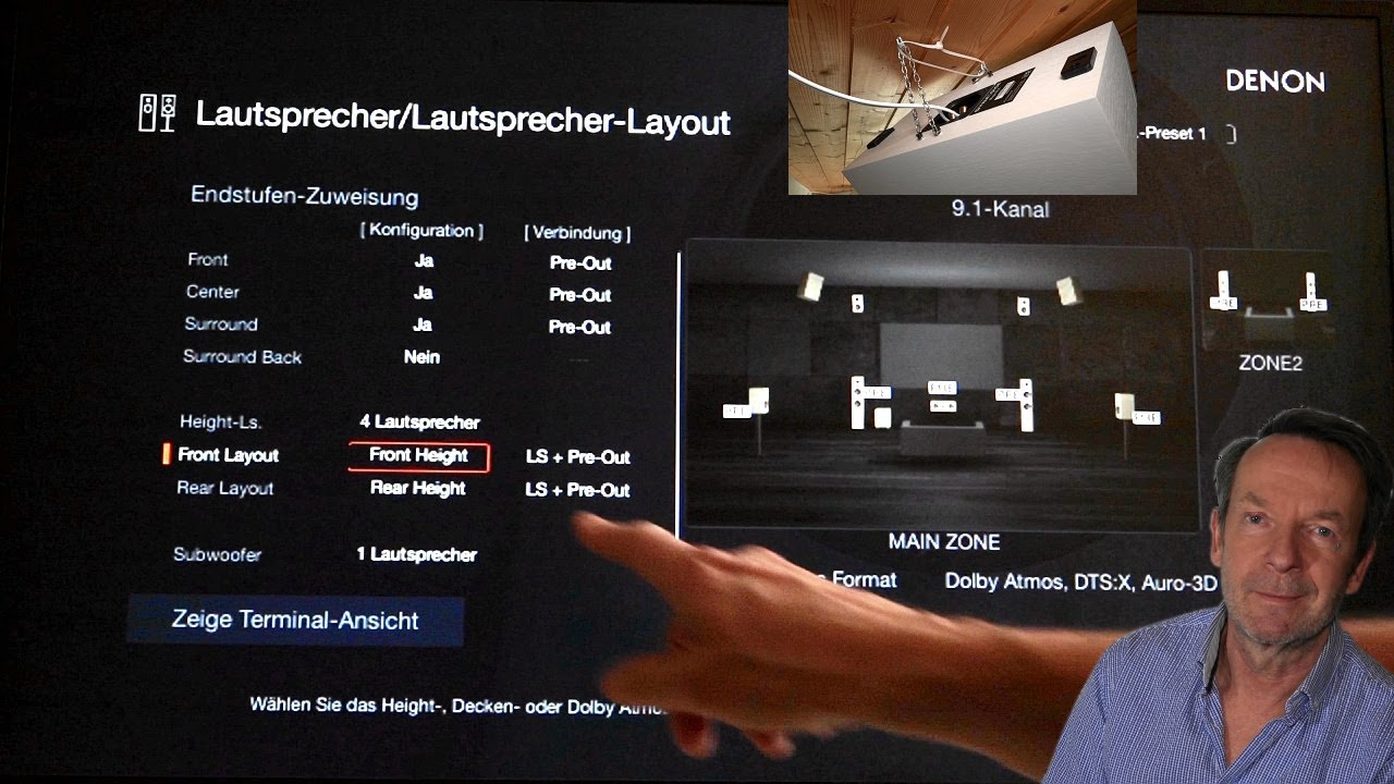 Aufbau und Einrichtung Dolby Atmos und Auro 3D
