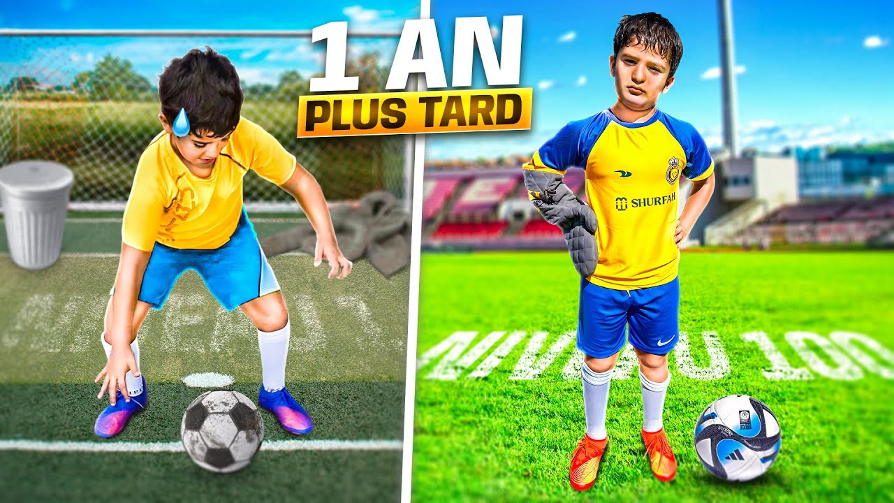 LES PROGRÈS DE MON PETIT FRÈRE APRÈS 1 AN DE FOOT ! C'est devenu un monstre !!