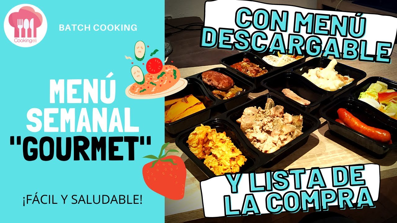 MEAL PREP I Menú Realfood saludable para toda la semana I BATCH COOKING I MENÚ GOURMET