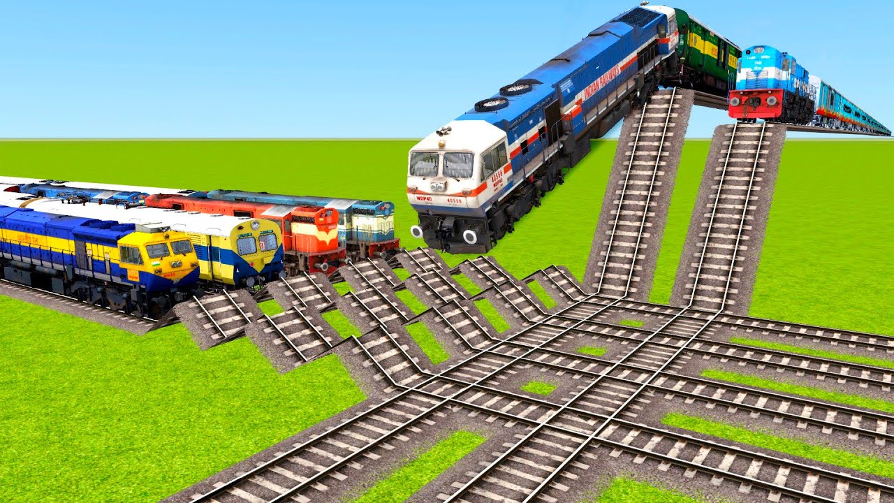 WDP 4D DANGEROUSLY FEEL DOWN FROM HIGH PLACE AND RISKY RAILWAY TRACKS NETWORK|Train simulator|
