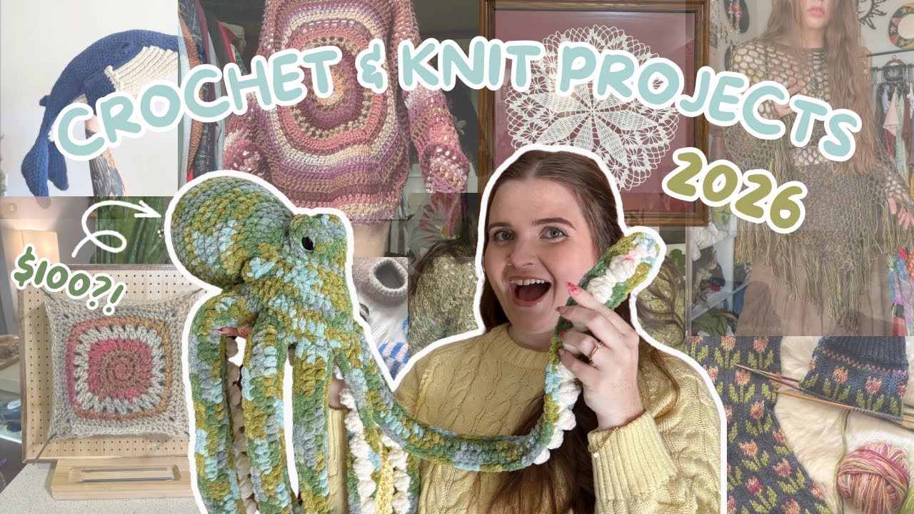 Crochet + Knit Project Plans for 2026 | WITH PATTERN LINKS! | crochet and knit ideas and inspo