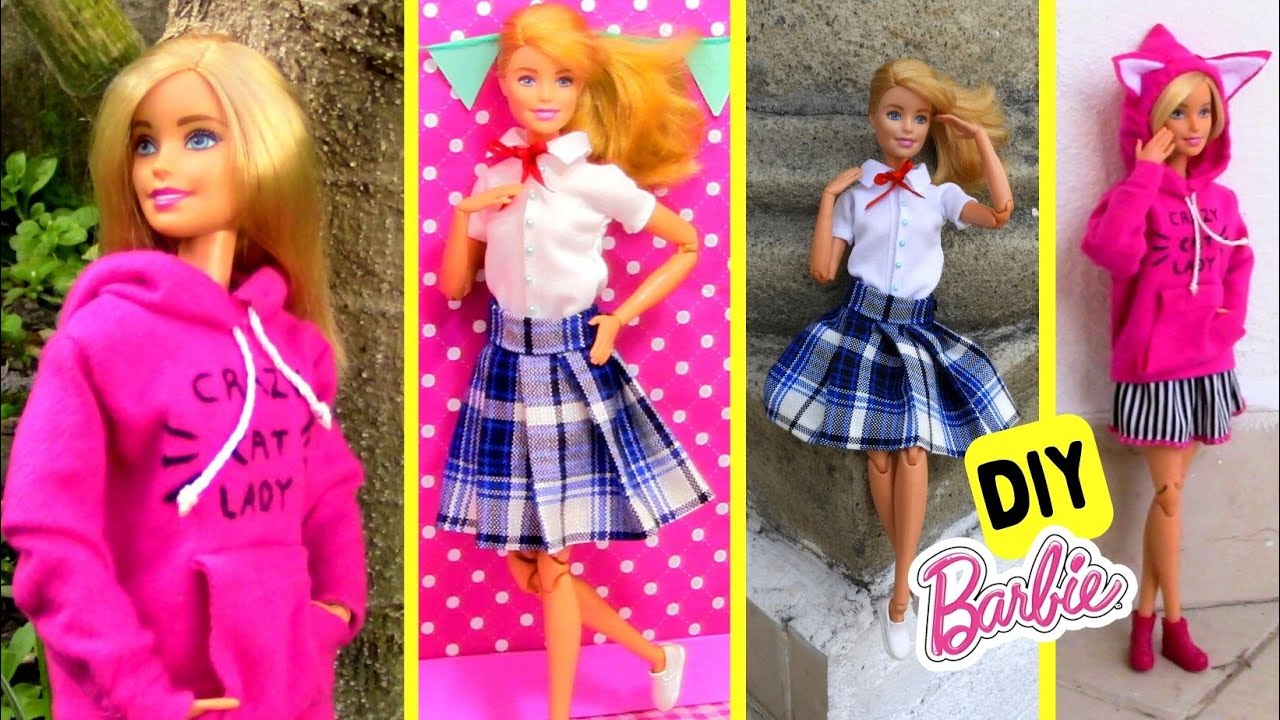 👕👚👗 Como hacer ROPA para Barbie! 2 IDEAS Geniales! | Compilacion