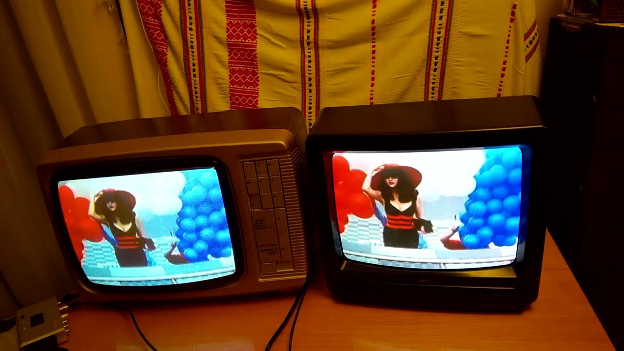 Videoton Super Star 14 beálltás után / TS 2601 SP ( 2605 ) / színes TV kép összehasonlítás