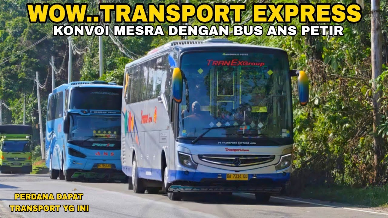 WOW..TRANSPORT EXPRESS KONVOI MESRA DENGAN BUS ANS PETIR 
