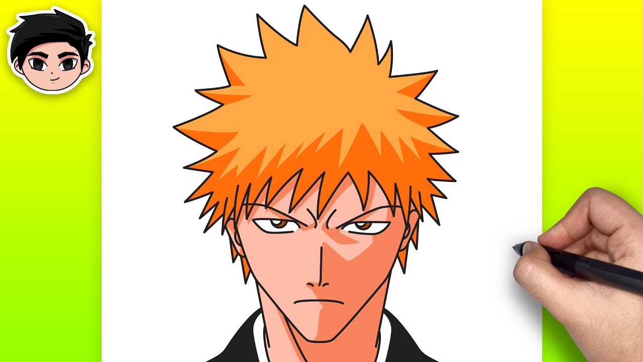 How to Draw ICHIGO KUROSAKI from Bleach | Easy Step-by-Step