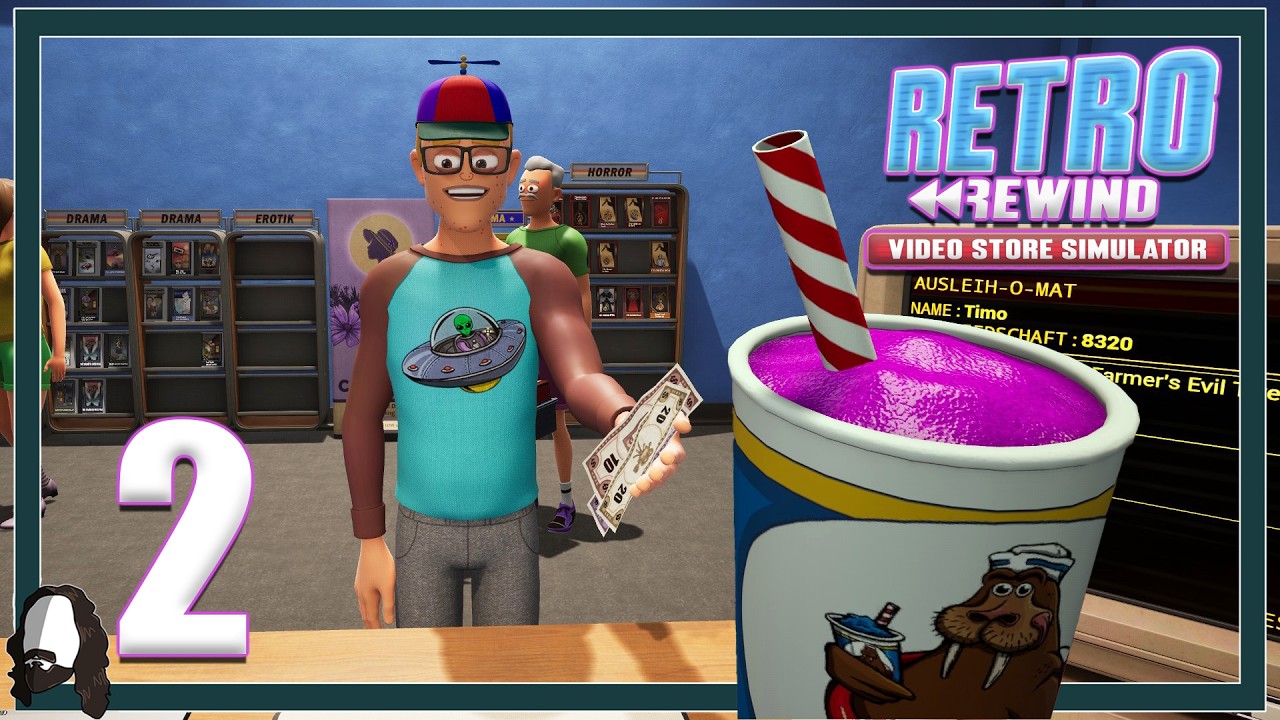SCHLECHTE FILME UND SLUSHIES - RETRO REWIND: VIDEO STORE SIMULATOR #02 - LET'S PLAY - DEUTSCH