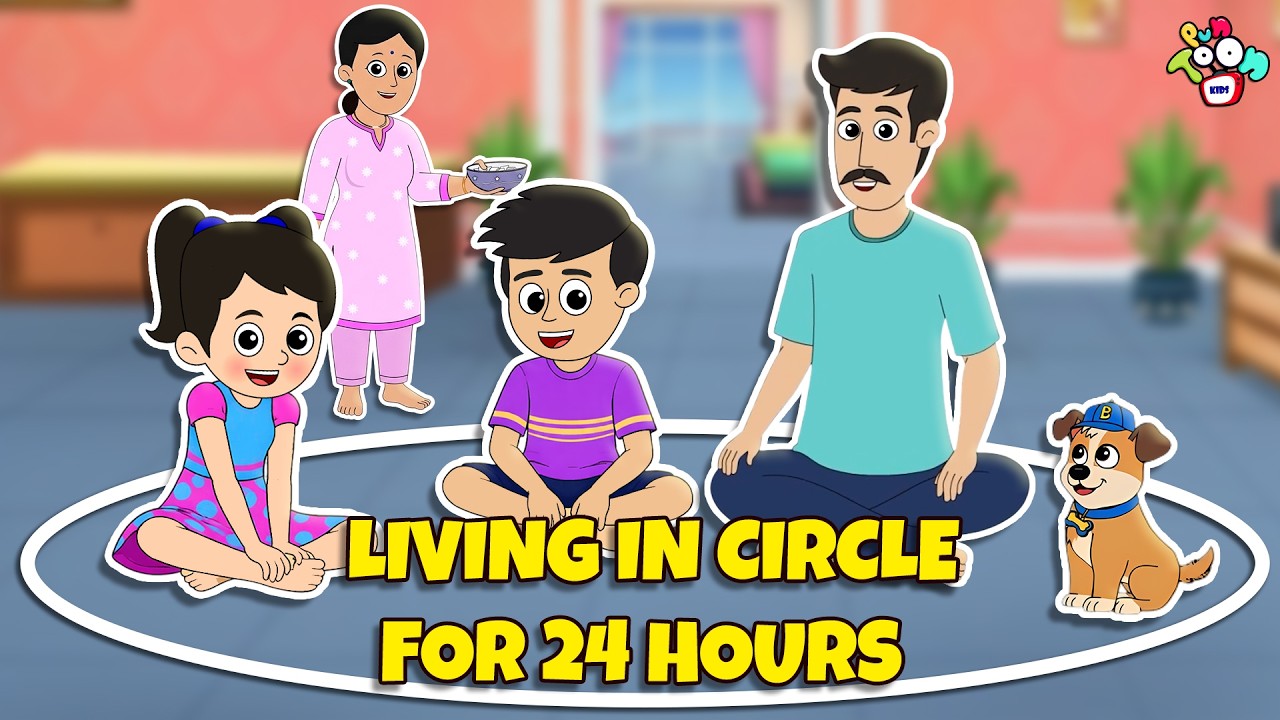 LIVING IN CIRCLE FOR 24 HOURS | Cartoon | Moral Story | PunToon Kids Hindi