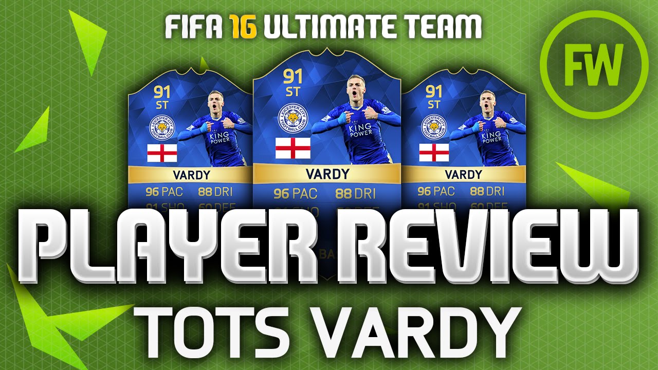 TOTS VARDY (91) *BPL CHAMPION* PLAYER REVIEW (FIFA 16 ULTIMATE TEAM)