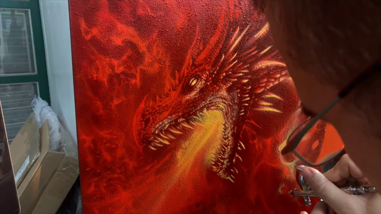 How to airbrush Game of Thrones Dragon
