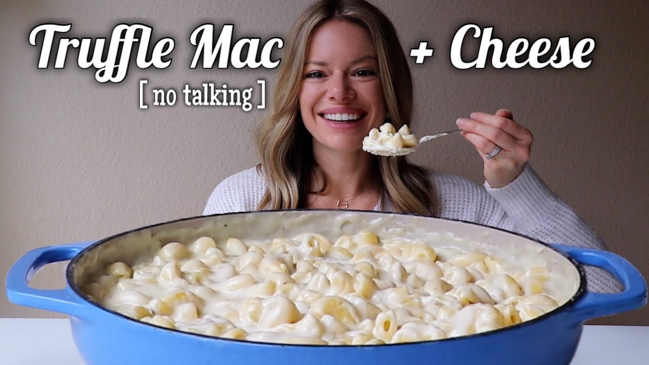 Truffle Mac and Cheese MUKBANG | No Talking (Talking Removed)