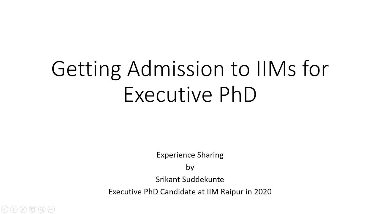 Getting Admission to IIM for Exec PhD