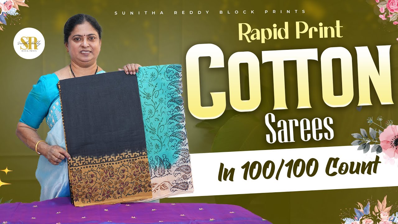 100/100 Count Cotton Kota Sarees in Rapid Prints | Handloom Cotton Saree Collection | Jejis Vlogs
