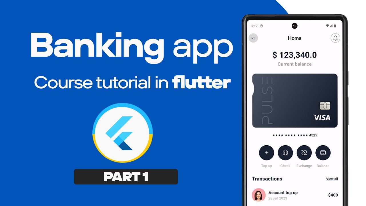 Create Your Own Banking App in Flutter with Full Backend Support & Code 2025. (Part 1)