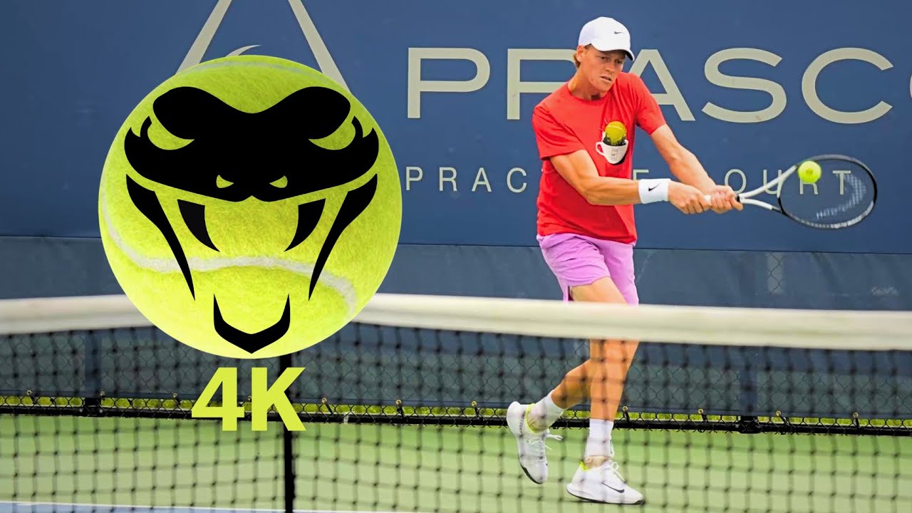 Jannik Sinner SMASHING Backhands in Slow Motion | 4K Tennis Training