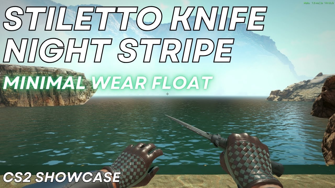 Stiletto Knife Night Stripe (Minimal Wear) | CS2 Skin Showcase #1374