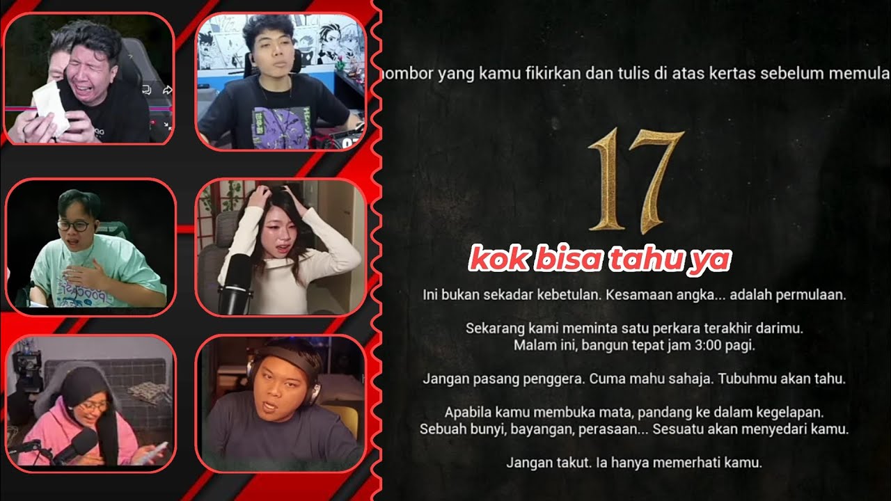 Reaksi youtuber ketika pembuat game menebak angka yang ditulisnya || iblis 3: phenomena