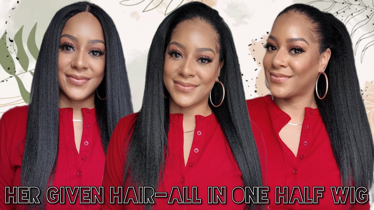 The Ultimate 3-in-1 Wig! 😱 Featuring HerGivenHair Kinky Blow-Out Half Wig Review | All In One