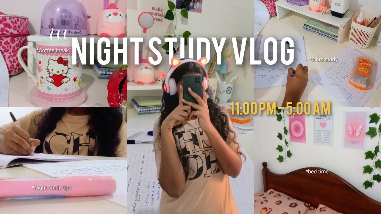 රෑ එළි වෙනකම් පාඩම් කරපු දවසක් 💗✨️⛅ Pull an All-Nighter with Me!🌙| 6 hrs studying 📚 