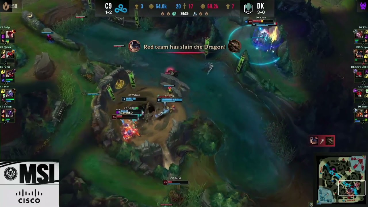 Cloud 9 POG (C9 Vs DWG)