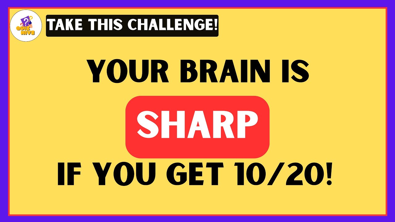 YOUR BRAIN IS SHARP IF YOU GET 10/20! #gk #generalknowledge #quiz