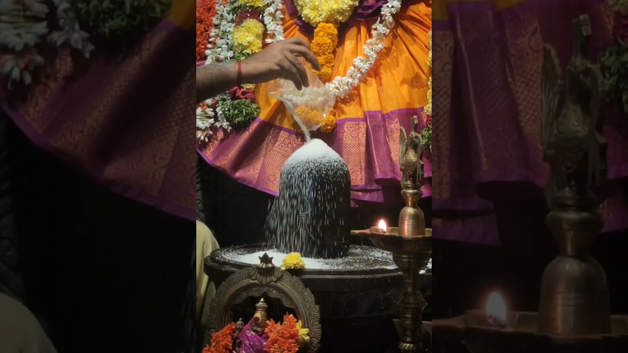 శ్రీ కళ్యాణ సుందరేశ్వర సమేత శ్రీ విజయ వనమలమ్మ అమ్మవారి  దేవాలయంలో స్వామి వారి అభిషేకం మచిలీపట్నం. 