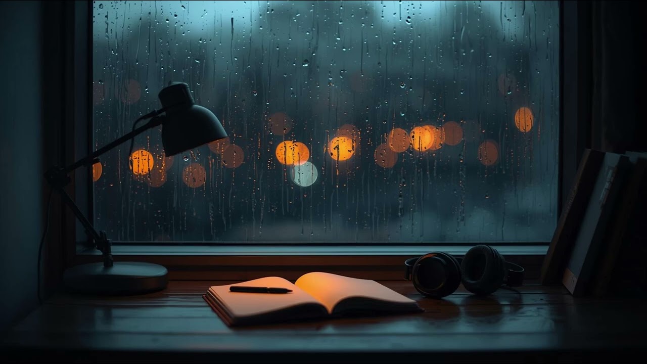 Rainy Study Night ☔ Lofi Beats for Focus & Relax (1 Hour)