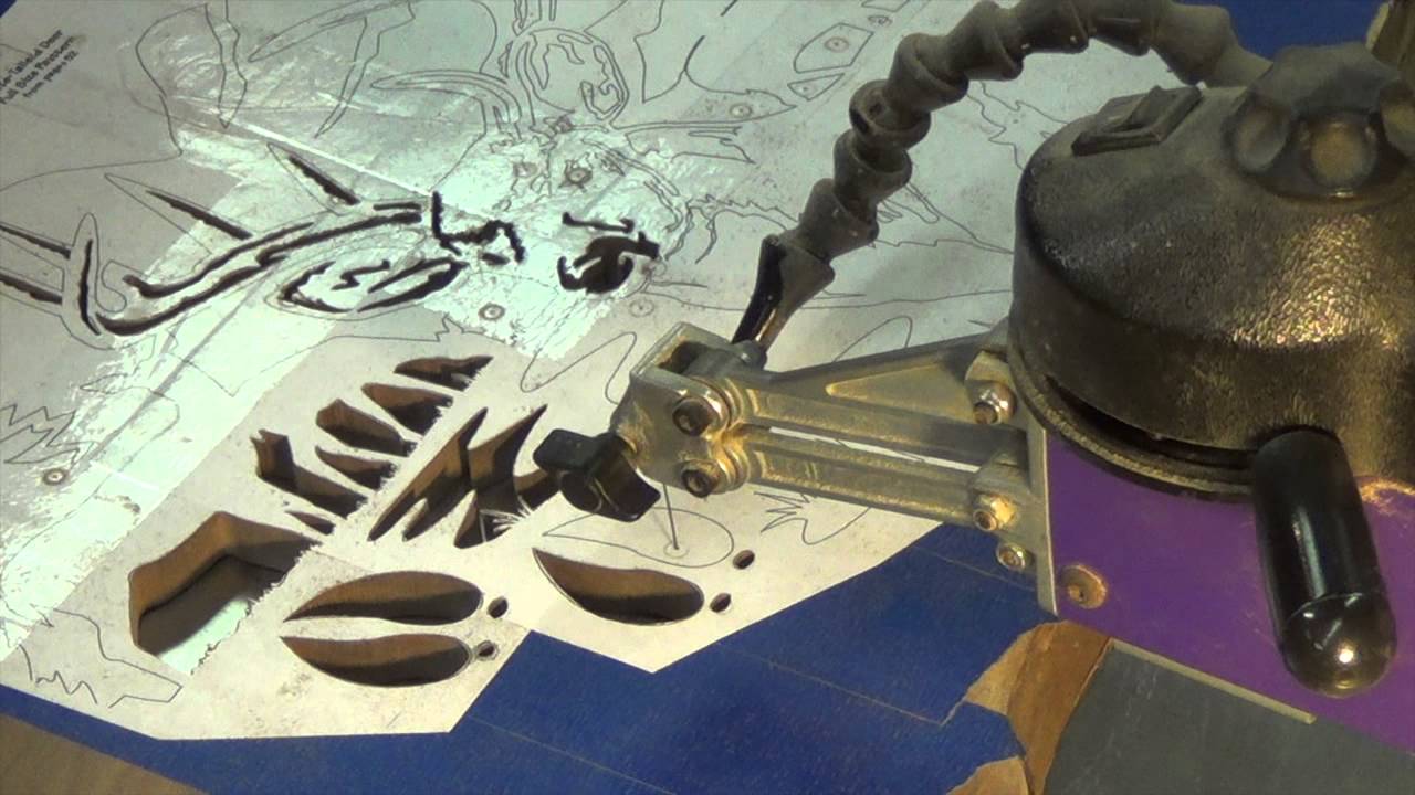 Sped up scroll work- Live Edge Walnut with deer