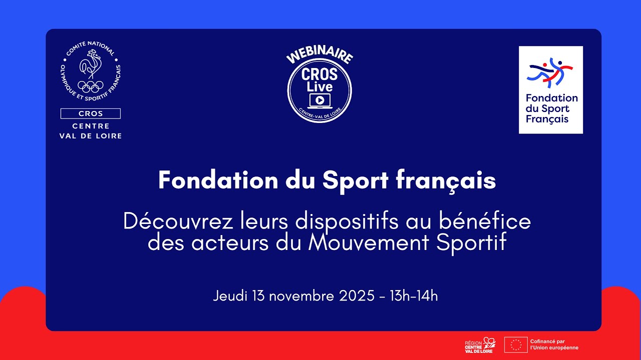 Webinaire CROS LIVE avec la Fondation du Sport Français