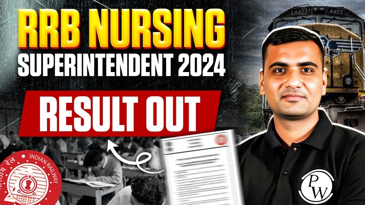 📢 RRB Nursing Superintendent 2024 Result OUT! Check Now! 🩺✨ #rrbstaffnurse #nursingwallah