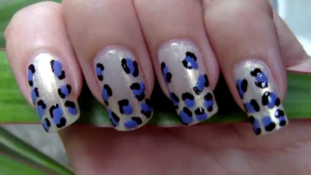 Purple Leopard Print Nail Art Tutoria