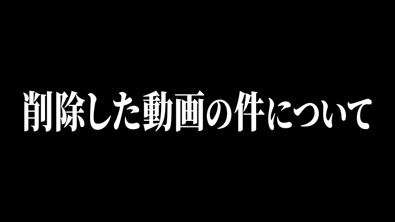【消去した動画の件について】