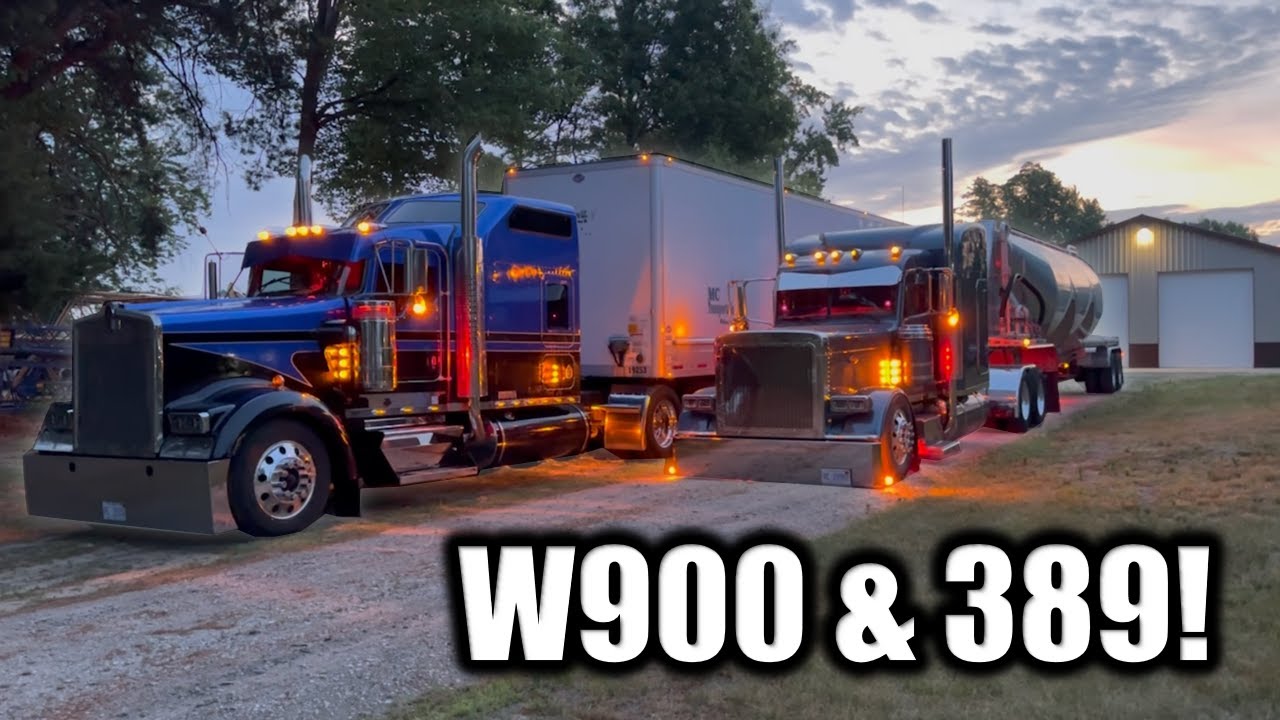 Hauling Salt in a Pneumatic Trailer! | W900 & 389!