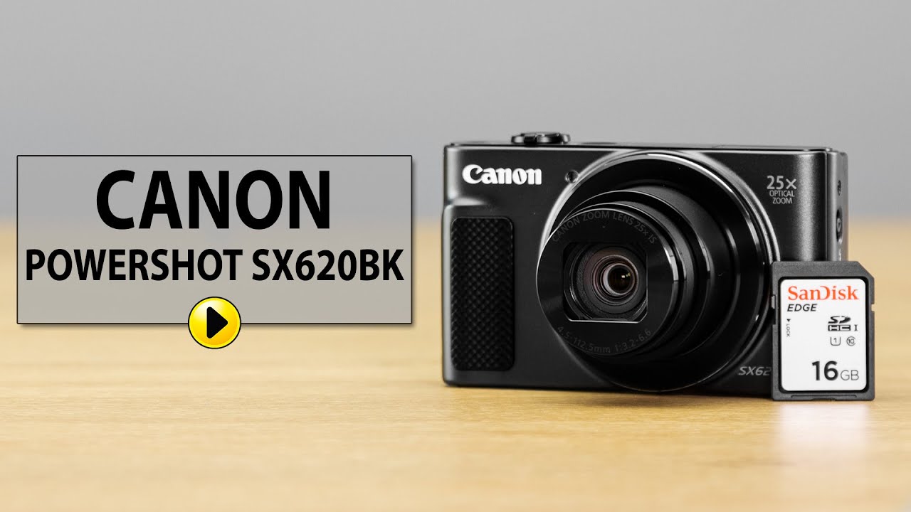 Aparat CANON PowerShot SX620HS Czarny + Karta pamięci + Etui