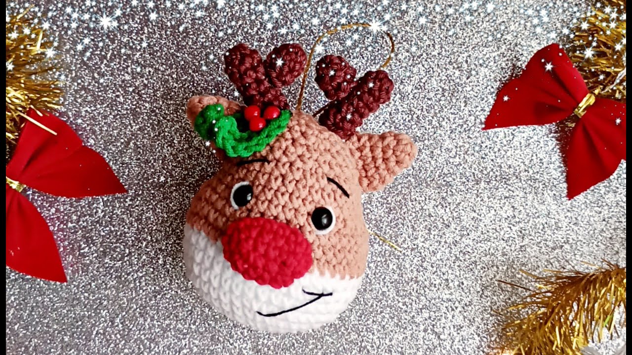 Enfeite de Natal em Crochê 🦌 Uma linda Rena para enfeitar sua árvore! 😍 amigurumi