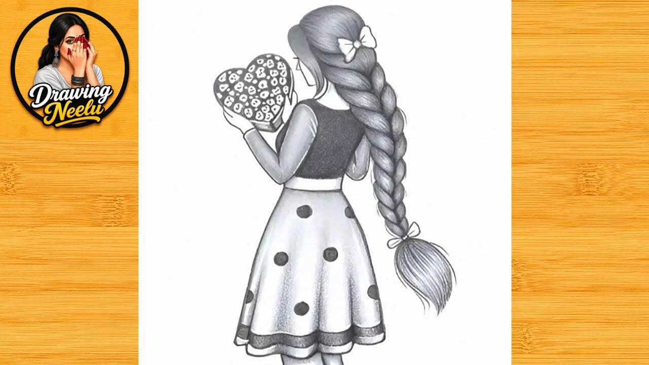How to draw Girl braided hairstyle -Drawing tutorial || Pencil sketch for beginner || Girl drawing