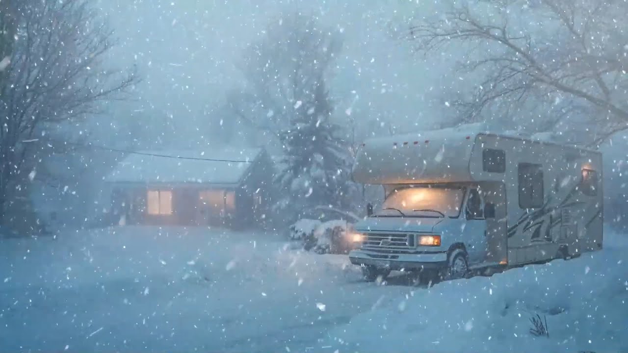 Fall Asleep Quickly with Snowstorm & Wind Sounds | Deep Winter ASMR for Relaxation & Focus