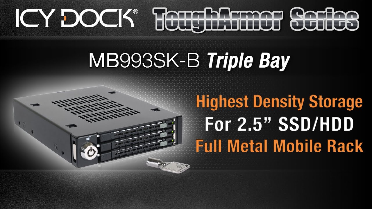 ICY DOCK ToughArmor MB993SK-B Triple Bay 2.5