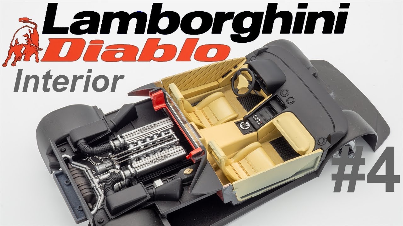 1/24 Lamborghini Diablo салон. Italeri 3685 #4