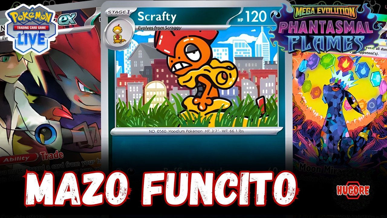 Mira ese POTENCIAL Scrafty GOD en acción l Mazo FUN l Pokemon TCG Live