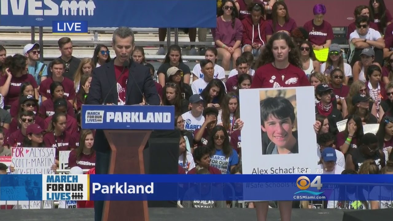 March For Our Lives: Father Of Parkland Victim Speaks In Parkland