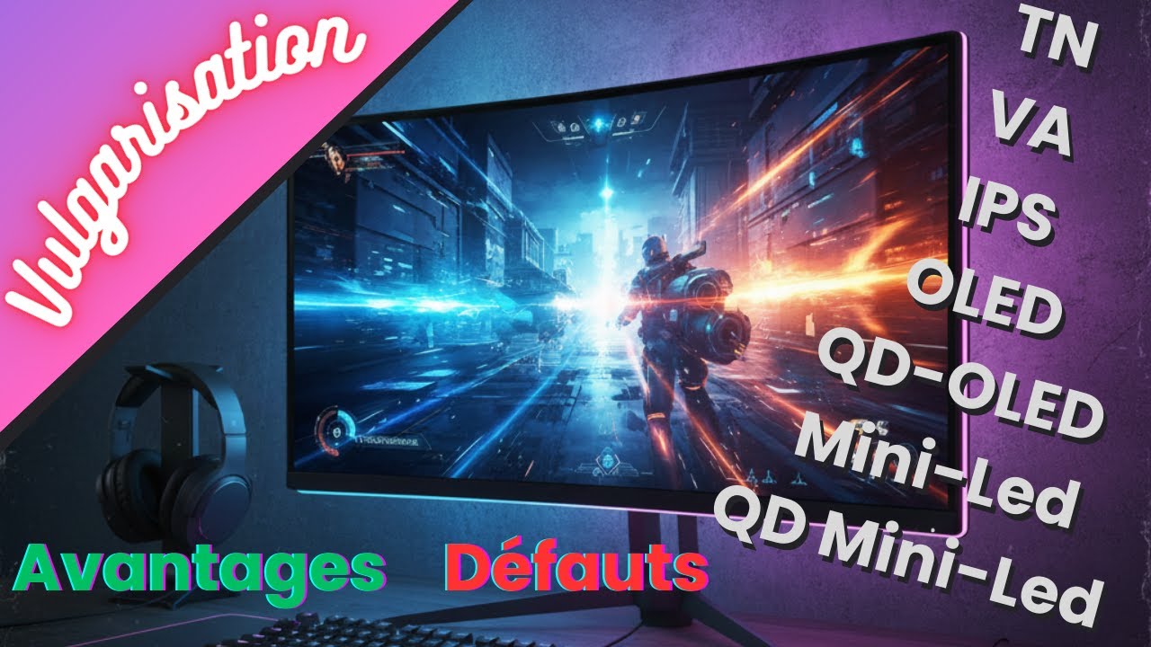 Les différentes dalles d'écran PC (TN, IPS, VA, OLED, Mini-LED)