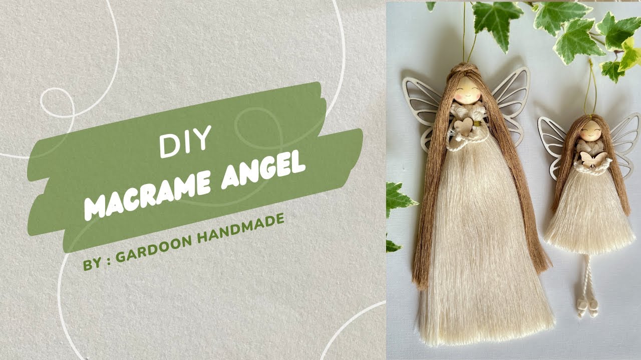 Macrame Angel in 2 sizes  فرشته مکرومه در دو سایز