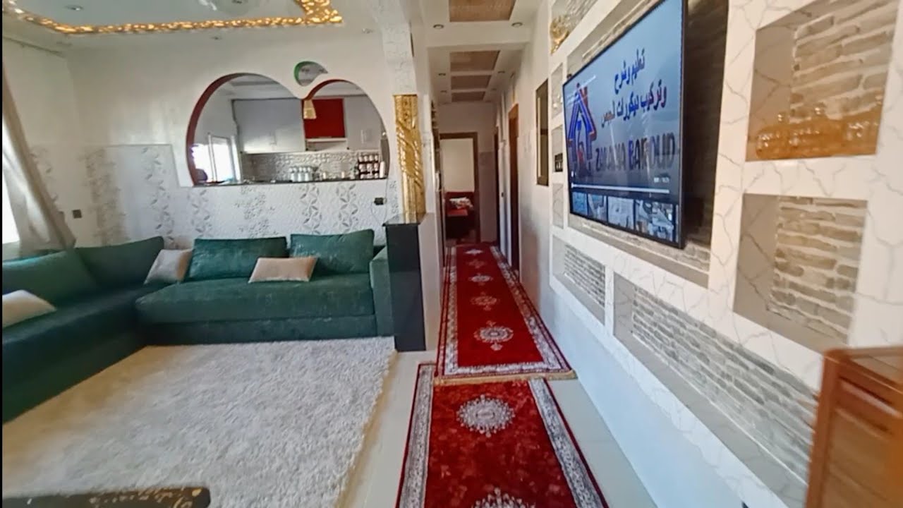 جوله في شقه السكن الاقتصادي بعد انتهاء اشغال الديكورات جبس والصباغه وخشب الليزر